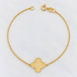 Classic Link Bracelet Clover 1.85g / 7 1/2 in / 1mm Yellow Gold 18K