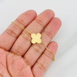 Classic Link Bracelet Clover 1.85g / 7 1/2 in / 1mm Yellow Gold 18K