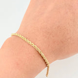 Pulso Lazo 1.2g / 7 1/2 in / 2.1mm Oro Amarillo 18K