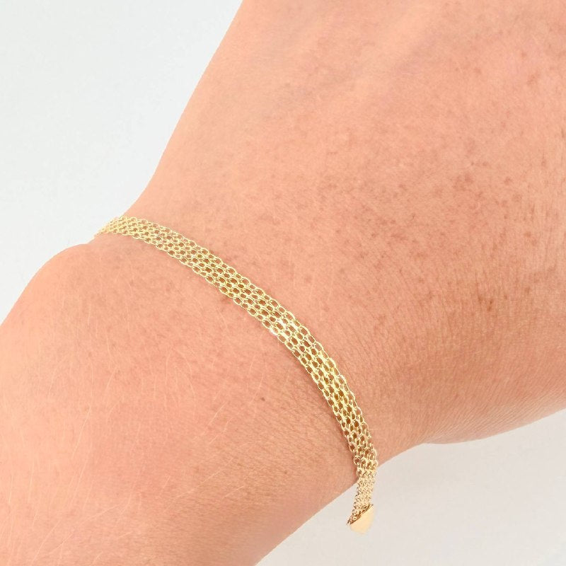 Pulso Chino 2.6 g / 7 3/4 in / 3.6 mm Oro Amarillo 18K