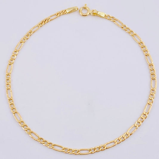 Pulso Figaro 1.05g / 7 1/2 in / 2.6mm Oro Amarillo 18K