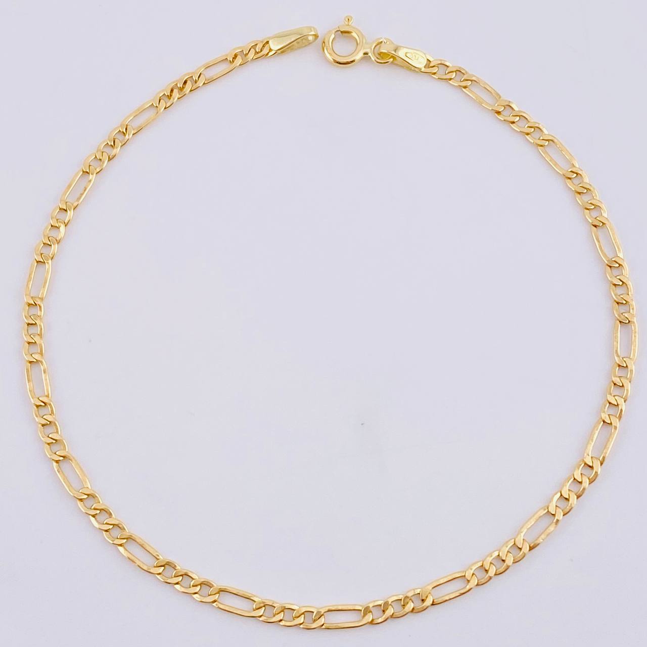 Pulso Figaro 1g / 7 1/2 in / 2.6mm Oro Amarillo 18K