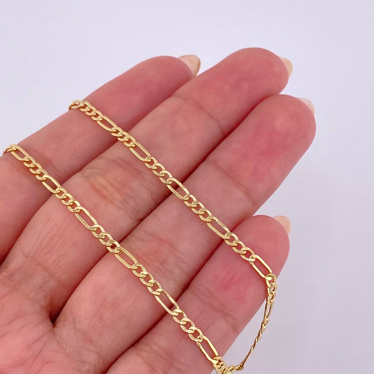 Pulso Figaro 1g / 7 1/2 in / 2.6mm Oro Amarillo 18K