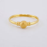 Anillo Circulo Cupula Texturizada 1.1 g / T6 3/4 Oro Amarillo 18K