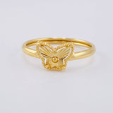 Anillo Mariposa Diamantada 1.1 g / T8 Oro Amarillo 18K