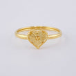 Anillo Corazón Diamantado 1.1 g / T6 1/2 Oro Amarillo 18K