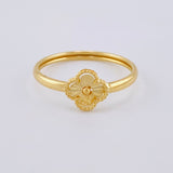 Anillo Trébol 0.9 g / T5 3/4 Oro Amarillo 18K
