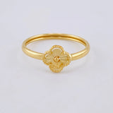Diamond Cut Clover Ring 0.95 g / T6 1/4 18K Yellow Gold
