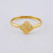 Diamond Cut Clover Ring 0.95 g / T7 1/2 Yellow Gold 18K