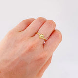 Diamond Cut Clover Ring 0.95 g / T6 3/4 Yellow Gold 18K