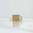 Anillo Cruz de Santiago 7.75gr / T10 Circones Blancos Dos Oros Amarillo Blanco