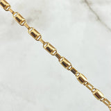 Cadena Rustica Barril 18.6gr / 72.5cm / 4.5mm Liso Oro Amarillo 18K