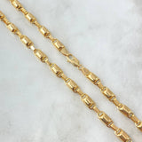 Cadena Rustica Barril 18.6gr / 72.5cm / 4.5mm Liso Oro Amarillo 18K