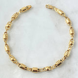 Bracelet Barrel Bubble 4.9gr / 19cm / 4mm Smooth 18K Yellow Gold