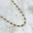 Rustic Barrel Striped Chain 17.35gr / 72.5cm / 5mm Black Rubber 18K Yellow Gold ©