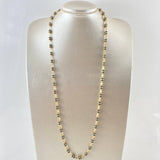 Rustic Barrel Striped Chain 17.35gr / 72.5cm / 5mm Black Rubber 18K Yellow Gold ©