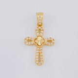 Dije Cruz Trebol 1.3g / 1 in Oro Amarillo 18K