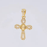 Dije Cruz Trebol 1.3g / 1 in Oro Amarillo 18K