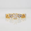 Solitaire Hearts Ring 2.3g / T7 Two-Tone Yellow White Gold 18K