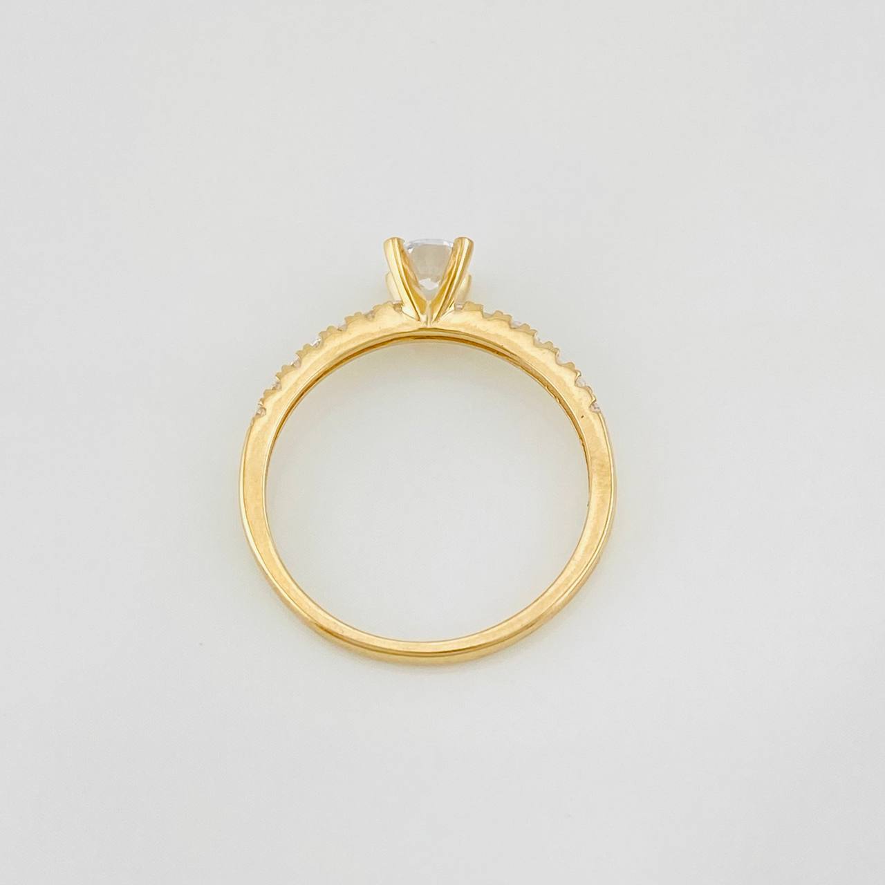 Anillo Solitario Churumbela 1.85g / T7 Oro Amarillo 18K