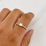 Anillo Solitario Churumbela 1.85g / T7 Oro Amarillo 18K