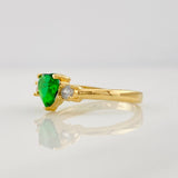 Anillo Solitario Corazón 1.7g / T6 Oro Amarillo 18K
