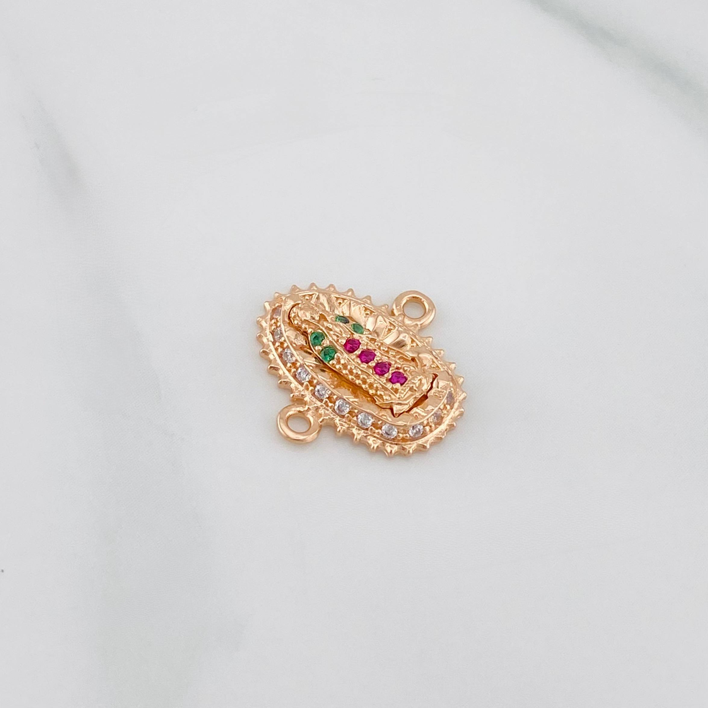 Herraje Virgen Guadalupe 1.3g / 1/2 in Oro Rosa 18K