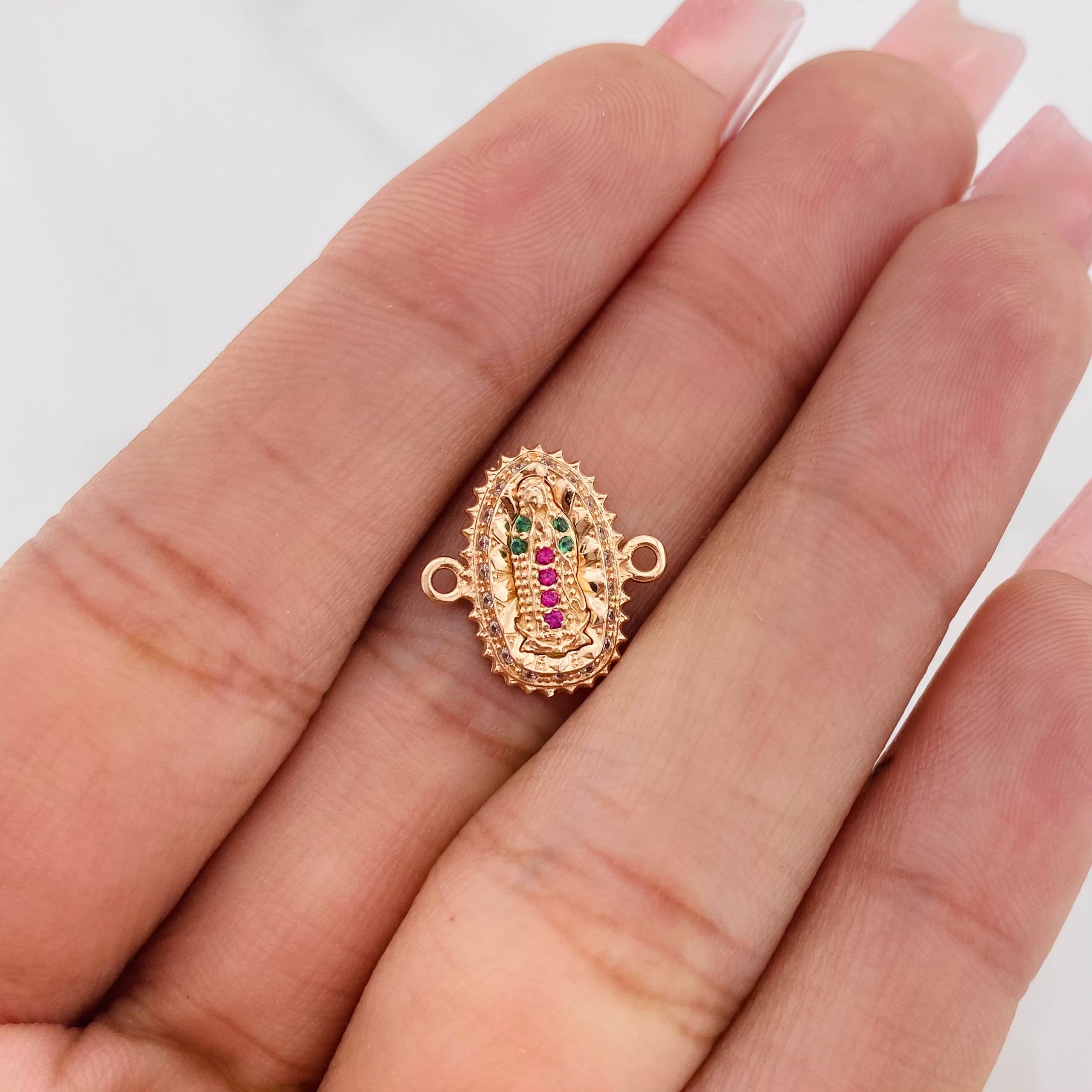 Herraje Virgen Guadalupe 1.3g / 1/2 in Oro Rosa 18K
