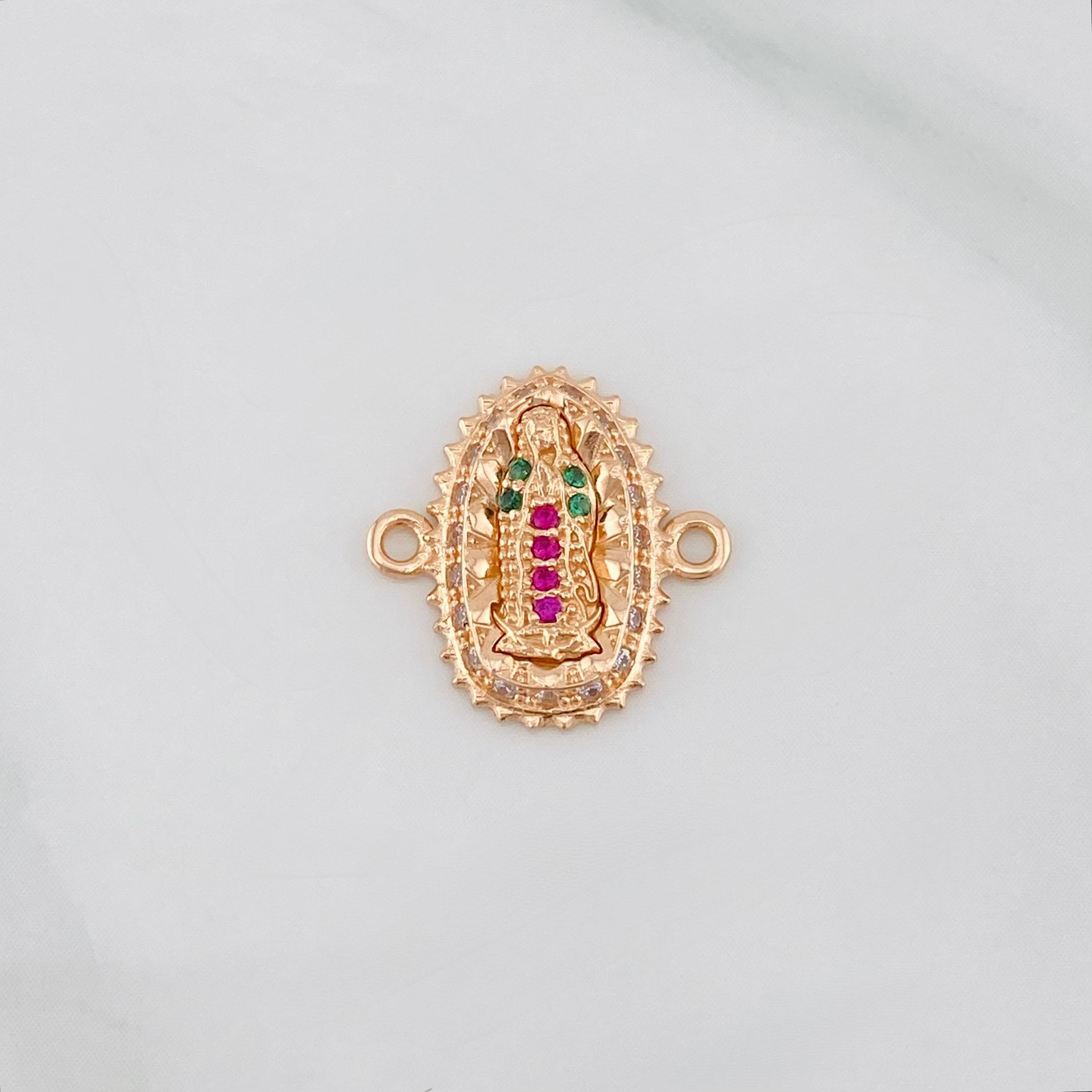Herraje Virgen Guadalupe 1.3g / 1/2 in Oro Rosa 18K