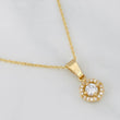 Set Cadena Singapur + Dije Halo / 2.4g / 17 1/4 in Oro Amarillo 18K