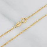 Set Cadena Singapur + Dije Halo / 2.4g / 17 1/4 in Oro Amarillo 18K