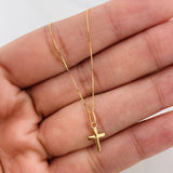 Set Cadena Veneciana + Dije Cruz / 1.1g / 15 3/4 in Oro Amarillo 18K