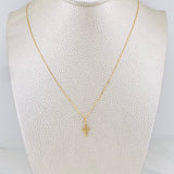 Set Cadena Veneciana + Dije Cruz Cristo / 1.25g / 16 in Oro Amarillo 18K