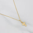 Set Cadena Veneciana + Dije Cruz Cristo / 1.25g / 16 in Oro Amarillo 18K