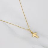 Set Cadena Veneciana + Dije Cruz Cristo / 1.25g / 16 in Oro Amarillo 18K