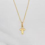 Set Cadena Veneciana + Dije Cruz Cristo / 1.25g / 16 in Oro Amarillo 18K