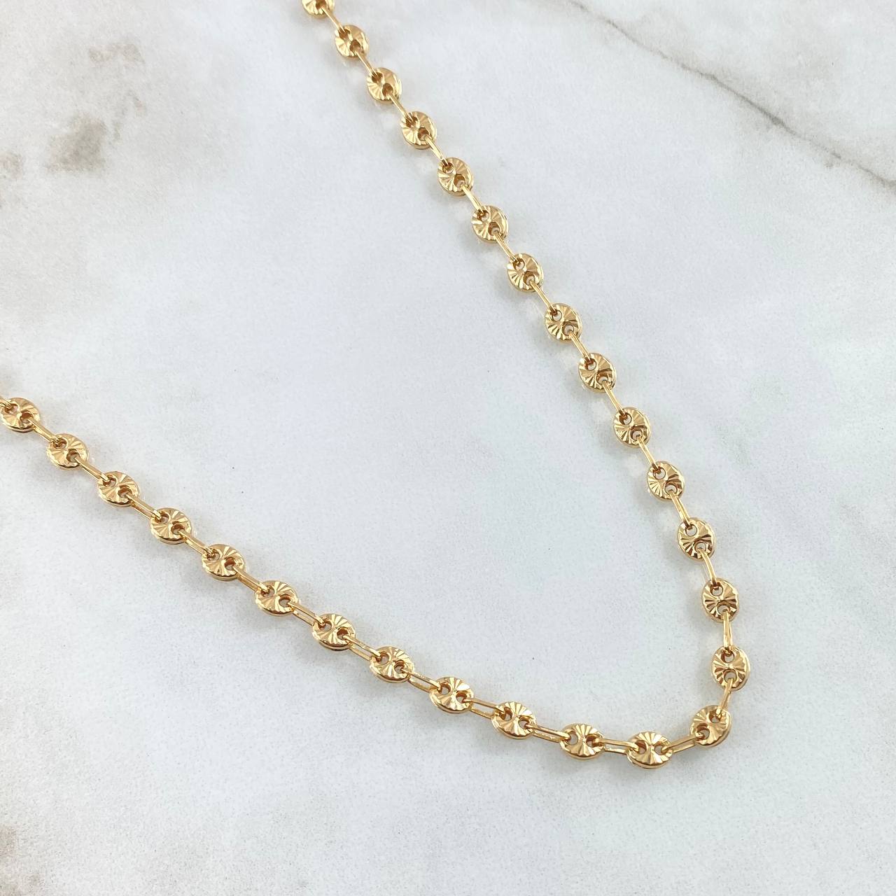 Cadena GC 10gr / 50cm / 4.3mm Diamantada Oro Amarillo 18K ©