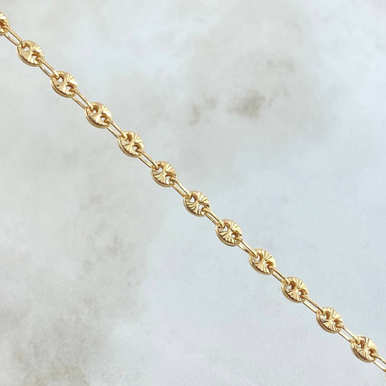 Cadena GC 10gr / 50cm / 4.3mm Diamantada Oro Amarillo 18K ©