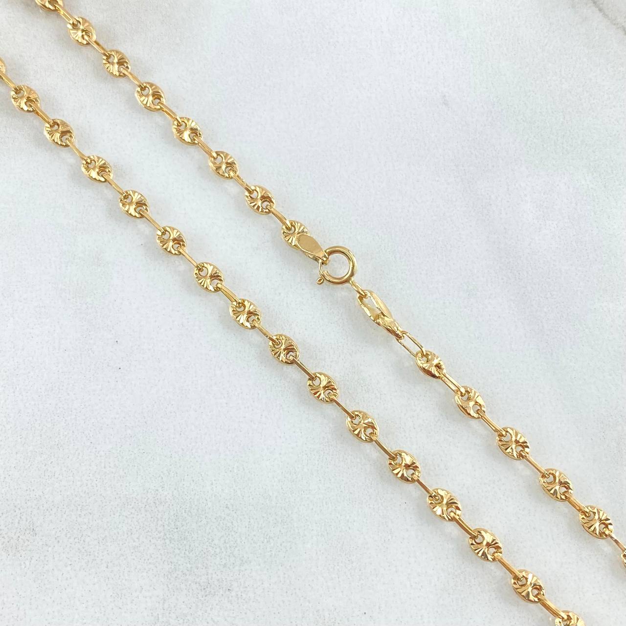 Cadena GC 7.4gr / 60cm / 3.2mm Diamantada Oro Amarillo 18K