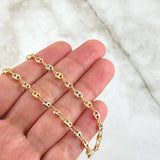 Cadena GC 10.45gr / 50cm / 4.2mm Diamantada Tres Oros 18K