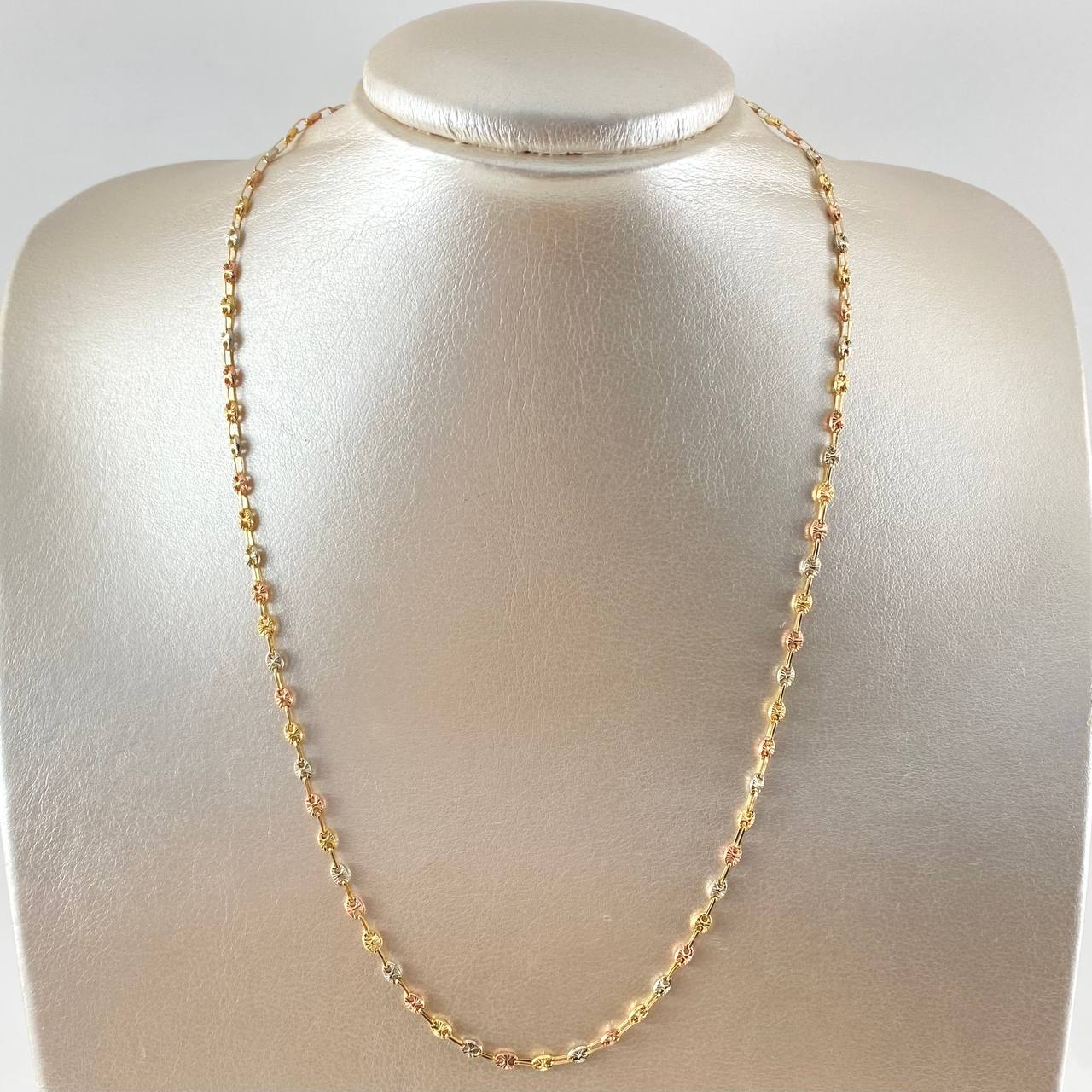 GC Chain 5.95gr / 50cm / 3.2mm Diamond Cut Three 18K Golds