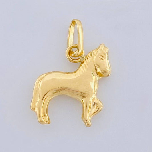 Dije Caballo 0.6 g / 3/4 in Oro Amarillo 18K
