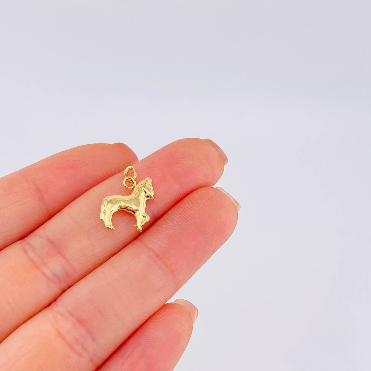 Dije Caballo 0.5 g / 3/4 in Oro Amarillo 18K