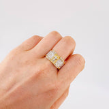 Our Father Cross Ring 9 g / T10 1/2 Two-Tone Yellow White Gold 18K