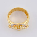Square Compass Ring 9.35 g / T10 1/4 Two-Tone Yellow White Gold 18K