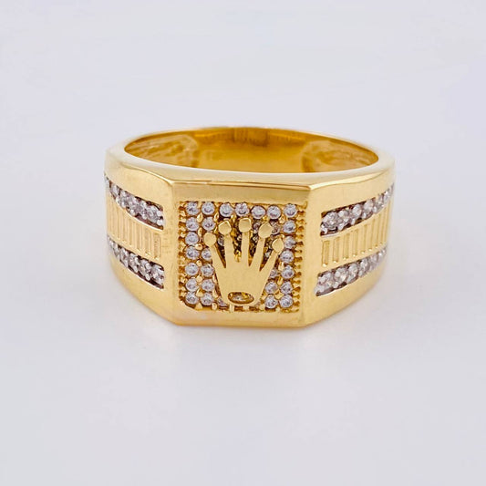Radial Wave Crown Ring 8.6 g / T9 1/4 Yellow Gold 18K