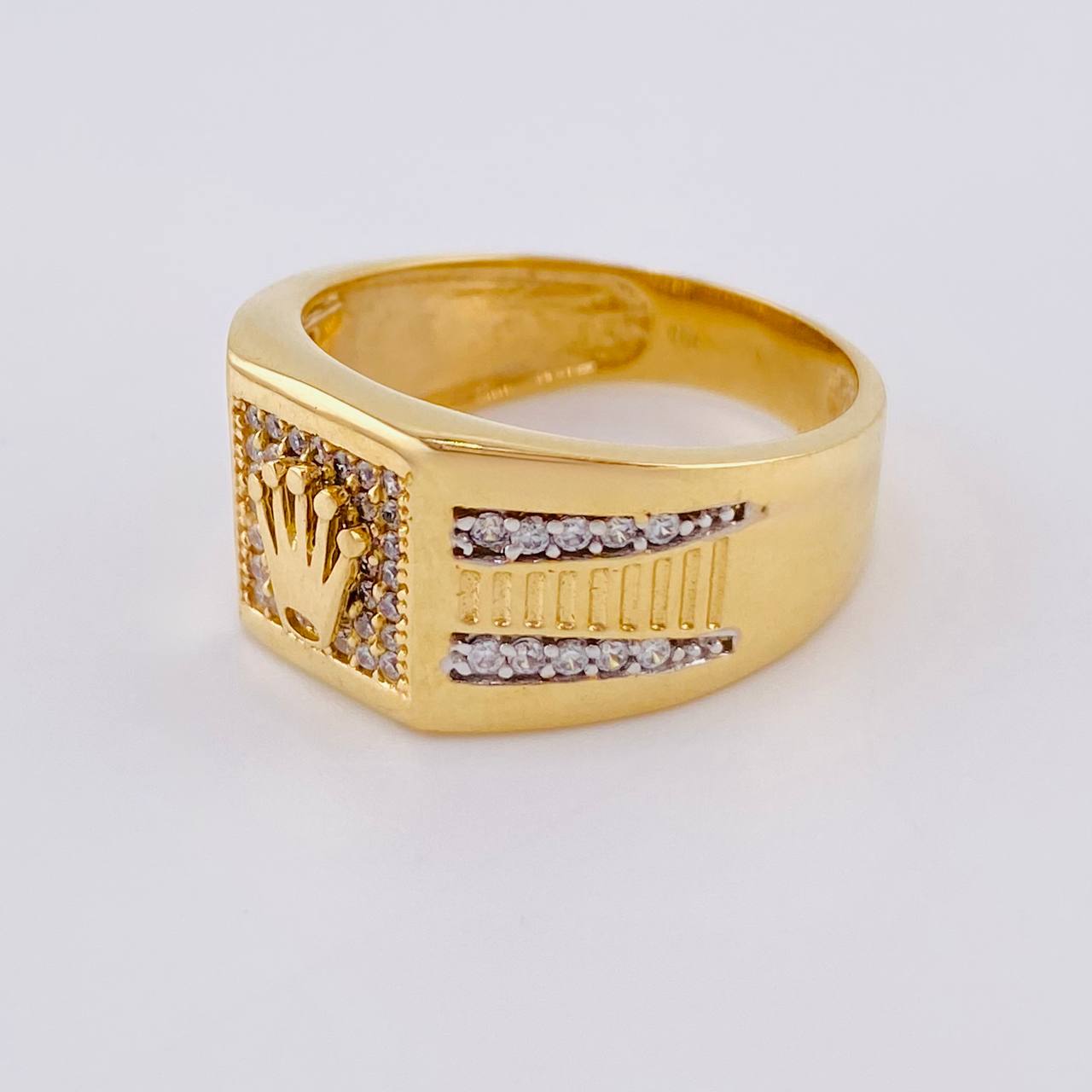 Radial Wave Crown Ring 8.6 g / T9 1/4 Yellow Gold 18K