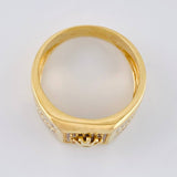 Radial Wave Crown Ring 8.6 g / T9 1/4 Yellow Gold 18K