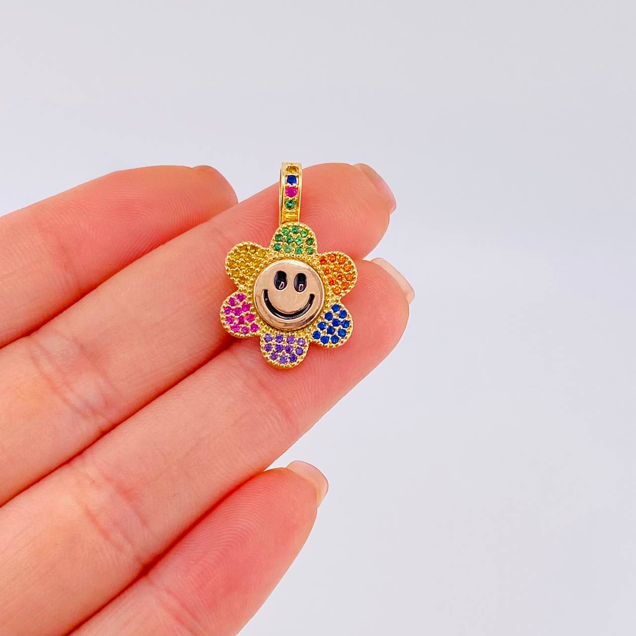Animated Flower Pendant Mobile 4.4 g / 1 in 18K Yellow Gold