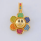 Dije Flor Cara Feliz 4.3 g / 1 in Oro Amarillo 18K